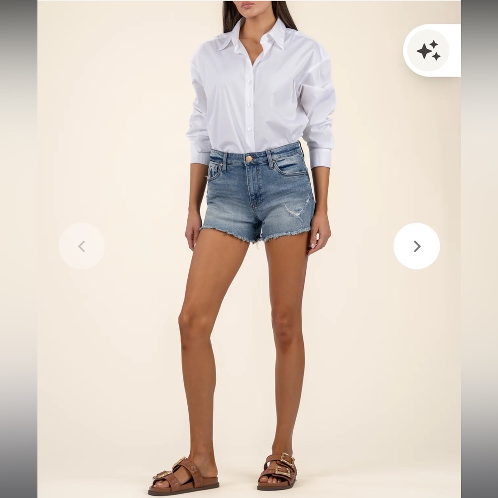 Kut from the Kloth Jane High Rise Denim Shorts